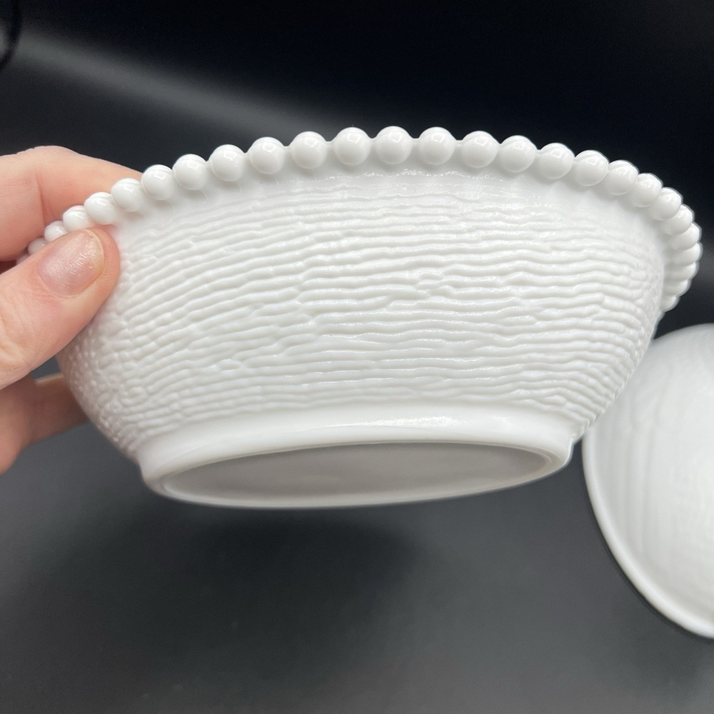 Indiana White Milk Glass Chicken Hen on Nest Covered Bowl Candy Dish 7 " VTG - Picture 6 of 15